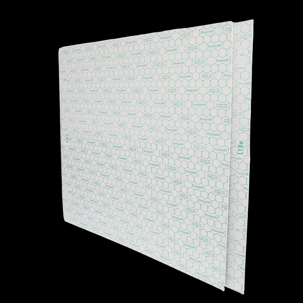 Two white Isoplan Boards with a light green hexagonal pattern.