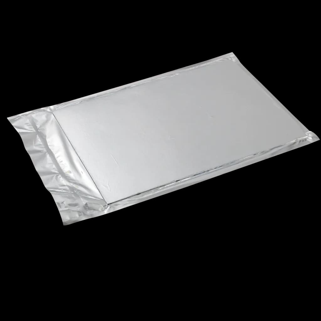 A Steelflex panel wrapped in aluminized plastic foil