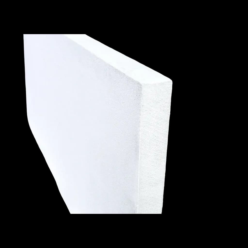 A white Termalboard with a smooth face and visible fibrous texture on the side.