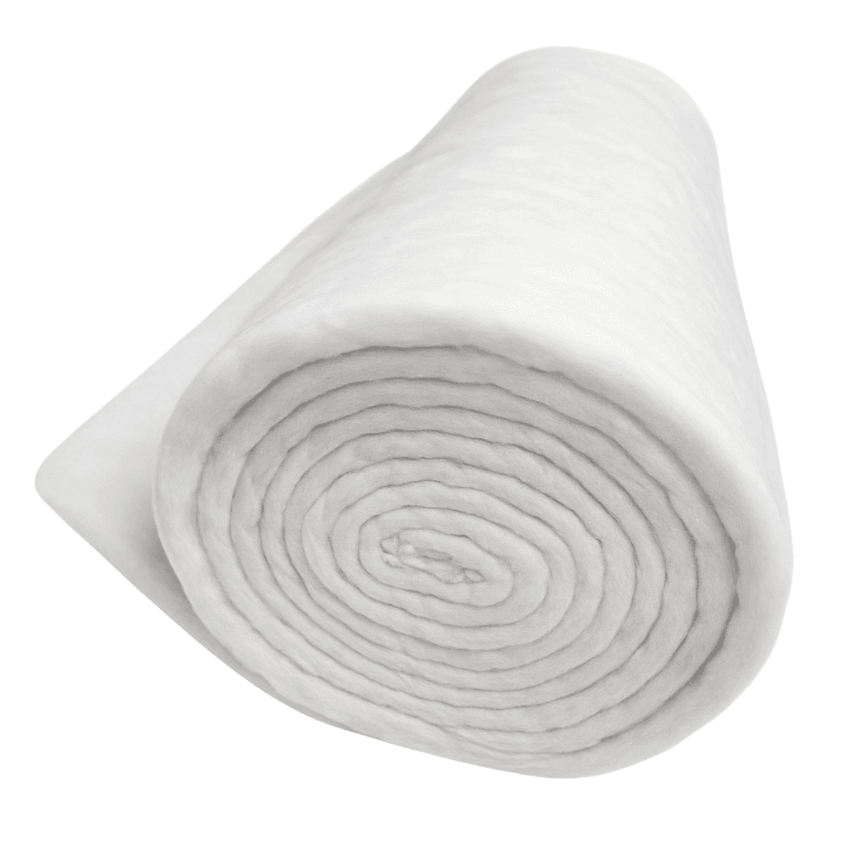 A roll of Termalblanket Mat, a white fibrous insulating material, partially unrolled.